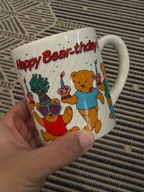 Vintage 1985 Teddy Bear 'Happy Bear-thday!' Mug by Jubilee